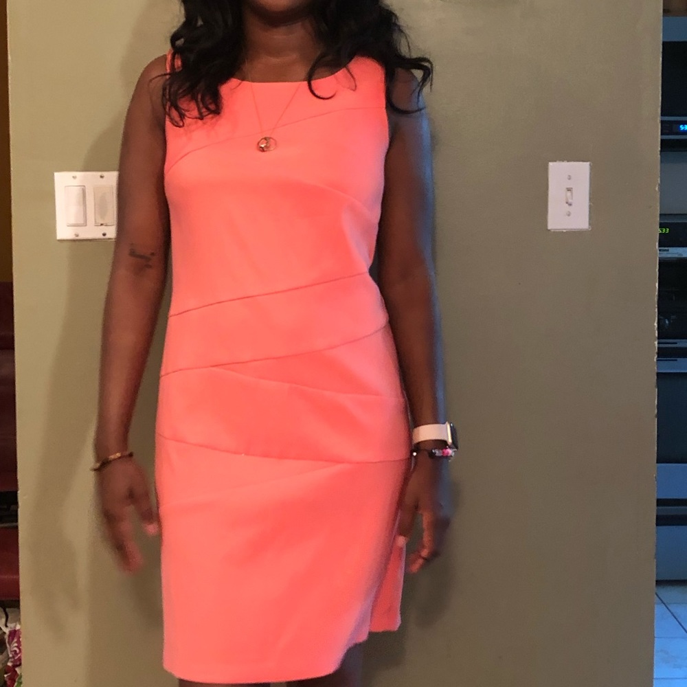 New Mid- Length Coral Summer Dress